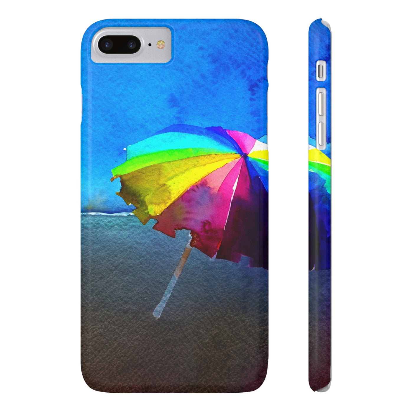 Slim Cute Phone Cases for Iphone - | iPhone 15 Case | iPhone 15 Pro Max Case, Iphone 14 Case, Iphone 14 Pro Max, Iphone 13, Summer Beach Umbrella