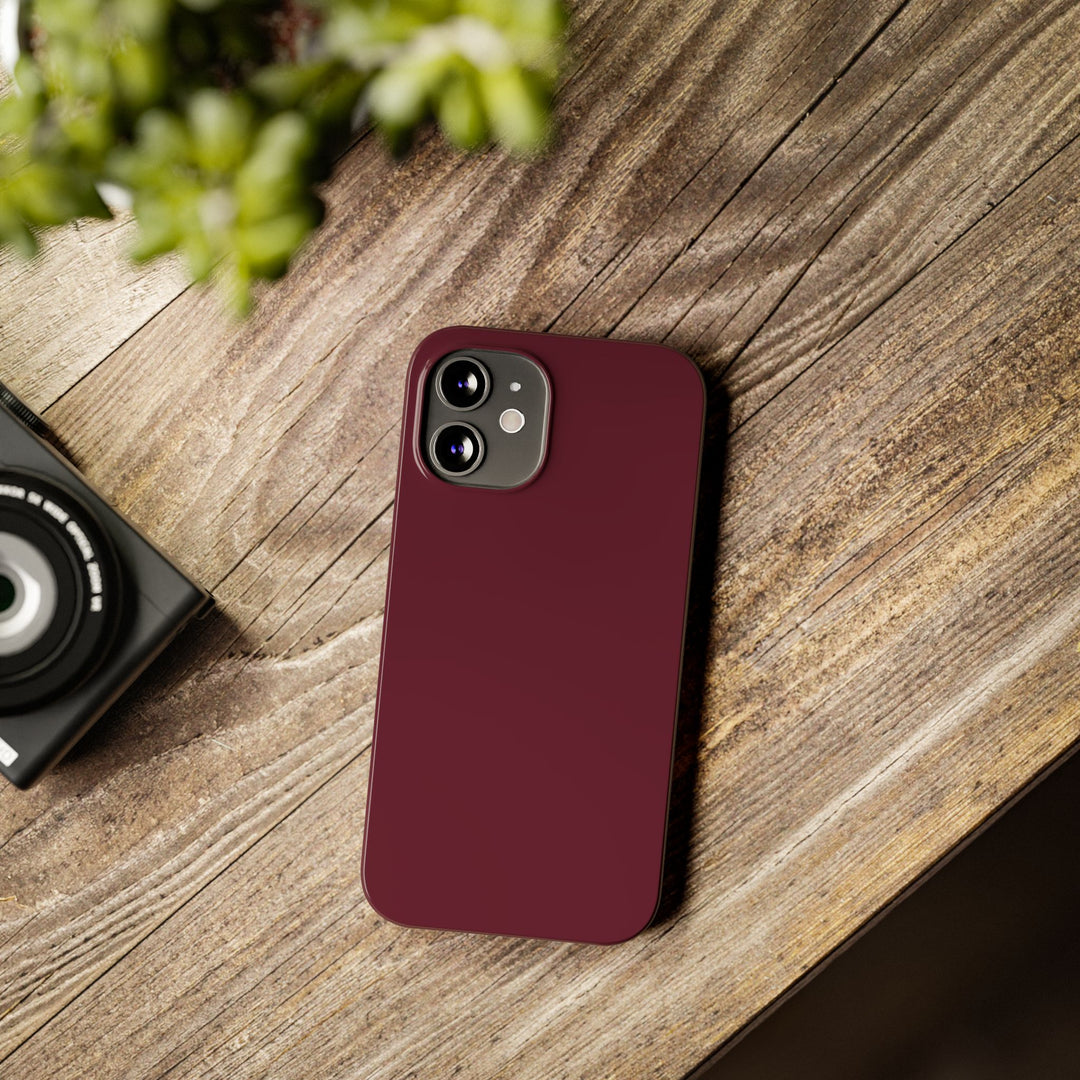 Slim Burgundy Maroon Gift for Her Aesthetic Cute Phone Case for Iphone 16 - | iPhone 15 Pro Max Case | iPhone 14 Case 13 12 11 10 9 8 7 - Studio40ParkLane