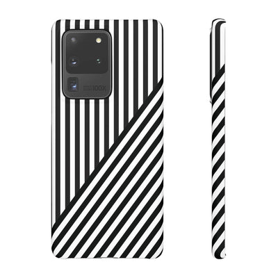 Aesthetic Black White Stripes Cute Phone Case Sleek Snap - For iPhone 17 Pro Max iPhone 16 Pro iPhone 15 Iphone 14 Plus 13 Pro 12 11 10 Gift - Studio40ParkLane