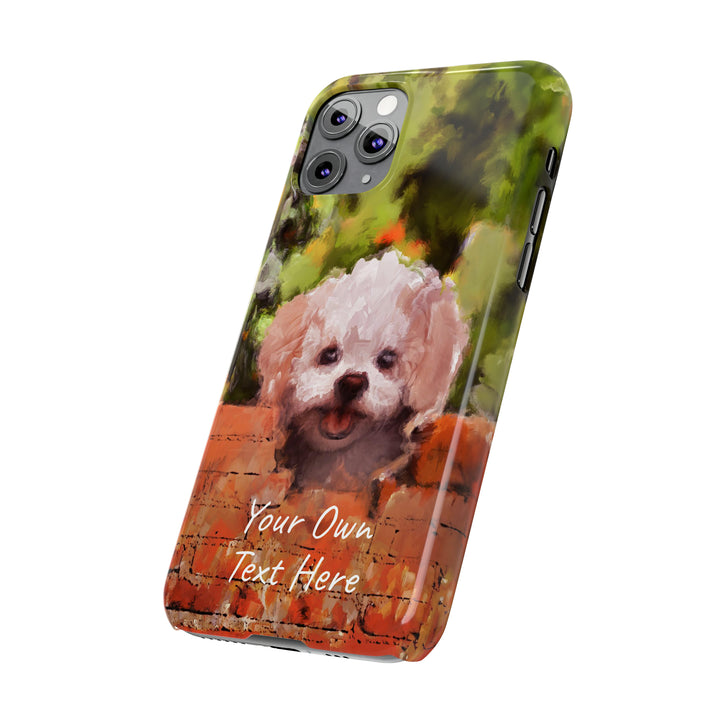 Slim Personalized Cute iPhone Cases - | iPhone 15 Case | iPhone 15 Pro Max Case, Iphone 14 Case, Iphone 14 Pro Max, Iphone 13, Bichon Frise Dog - Studio40ParkLane