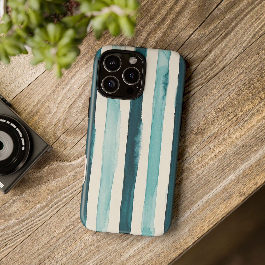 Tough Cute Green Stripes Phone Case, for IPhone 17 Pro Max | Iphone 17 Air, Iphone 16, IPhone 15, 14 13 12, Samsung Galaxy S26, S25, S24, S23