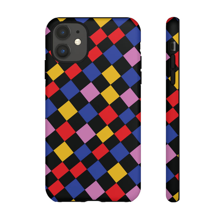 Aesthetic Tough Colorful Checkerboard Phone Case Premium - For iPhone 17 Pro Max iPhone 16 Pro iPhone 15 Iphone 14 Plus 13 Pro 12 11 10 XR - Studio40ParkLane