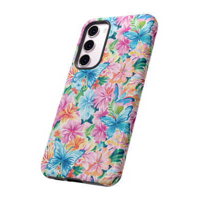 Premium Tough Butterflies Flowers Cute Phone Cases for Samsung S24, S23, S22, S21, S20, Plus and Ultra, Iphone 16 Pro Max,15, 14, 13, 12, 11, 10