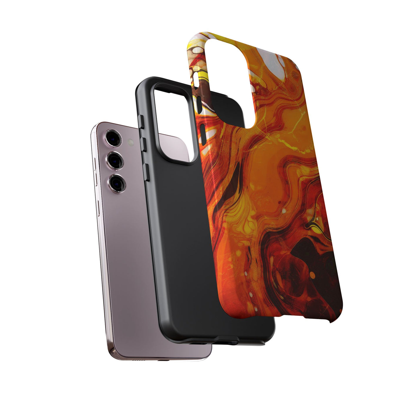 Impact Resistant, Fall Colors Marble, Cute Phone Cases for Samsung S24, S23, S22, S21, IPhone 15 pro Iphone 14 pro Iphone 13 IPhone 12 Iphone 11