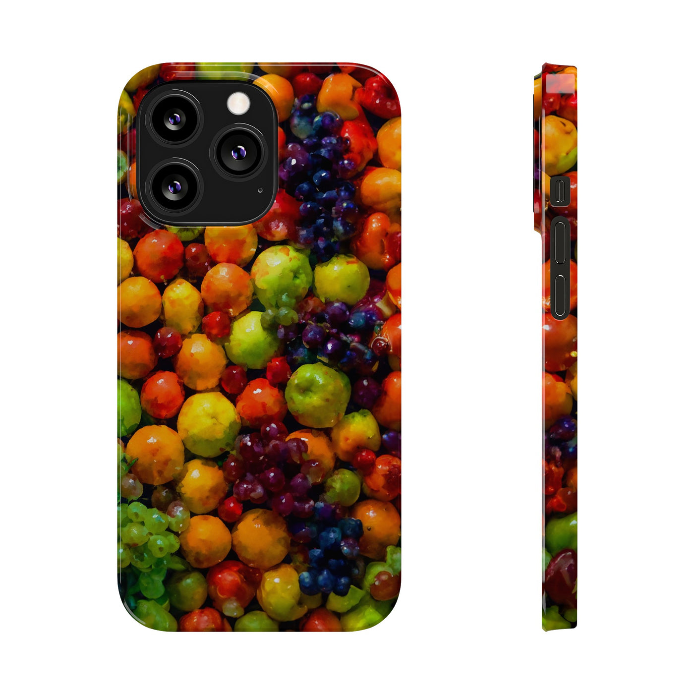 Slim Cute Phone Cases for Iphone  | iPhone 15 Case | iPhone 15 Pro Max Case, Iphone 14, Iphone 14 Pro Max, Iphone 13, Summer Assorted Fruits