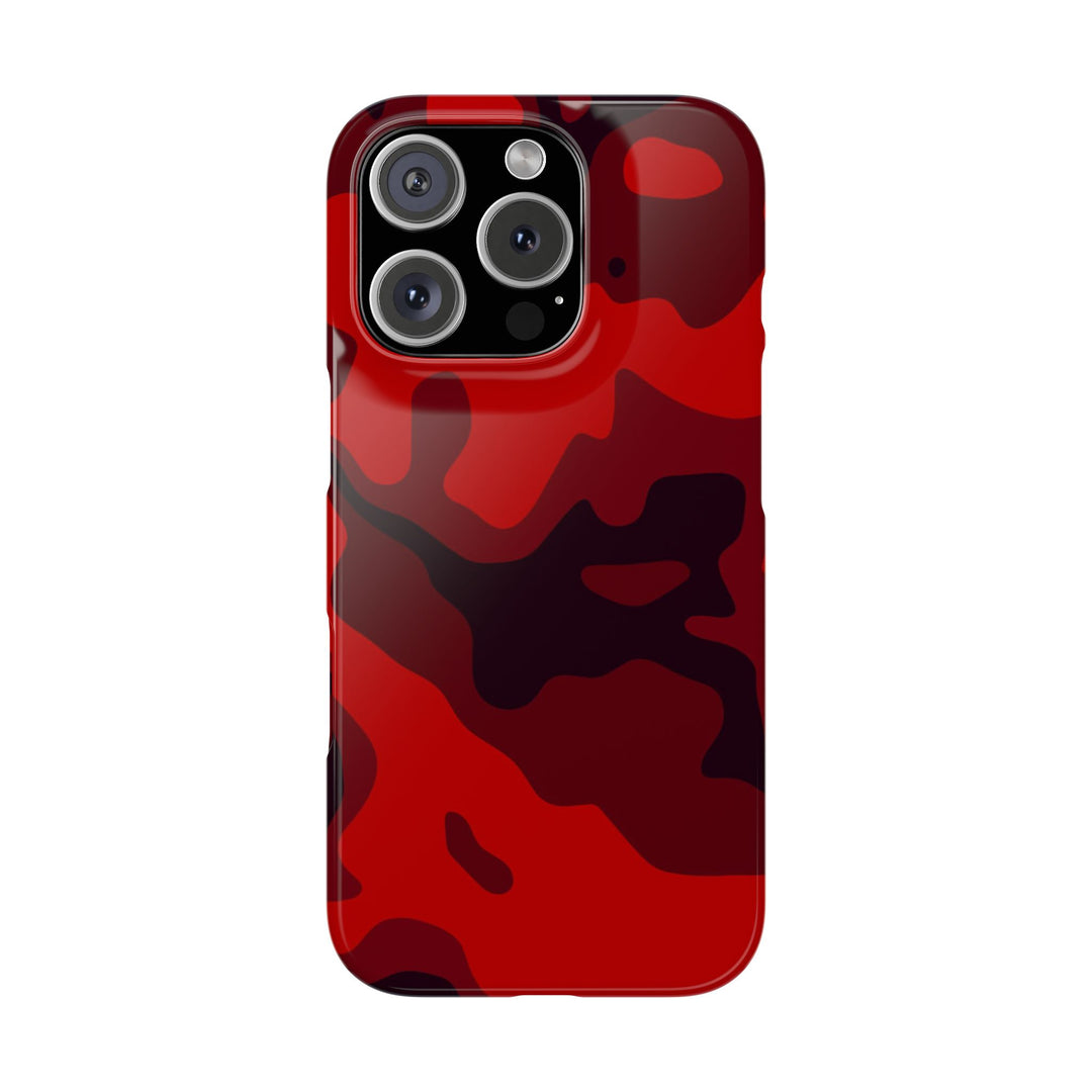 Slim Cute Phone Cases for Iphone - | iPhone 15 Case | iPhone 15 Pro Max Case, Iphone 14 Case, Iphone 14 Pro Max, Iphone 13, Red Camo Camouflage - Studio40ParkLane