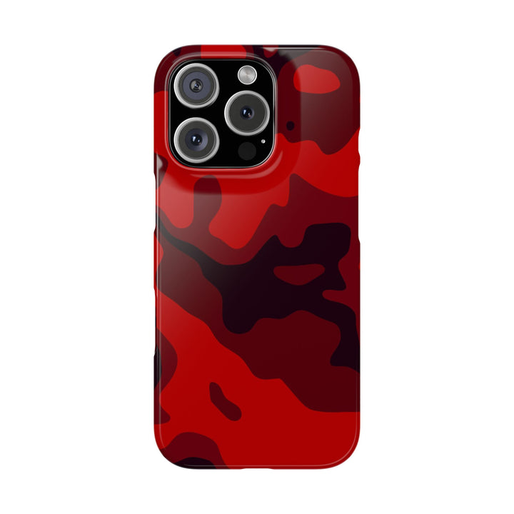 Slim Cute Phone Cases for Iphone - | iPhone 15 Case | iPhone 15 Pro Max Case, Iphone 14 Case, Iphone 14 Pro Max, Iphone 13, Red Camo Camouflage - Studio40ParkLane