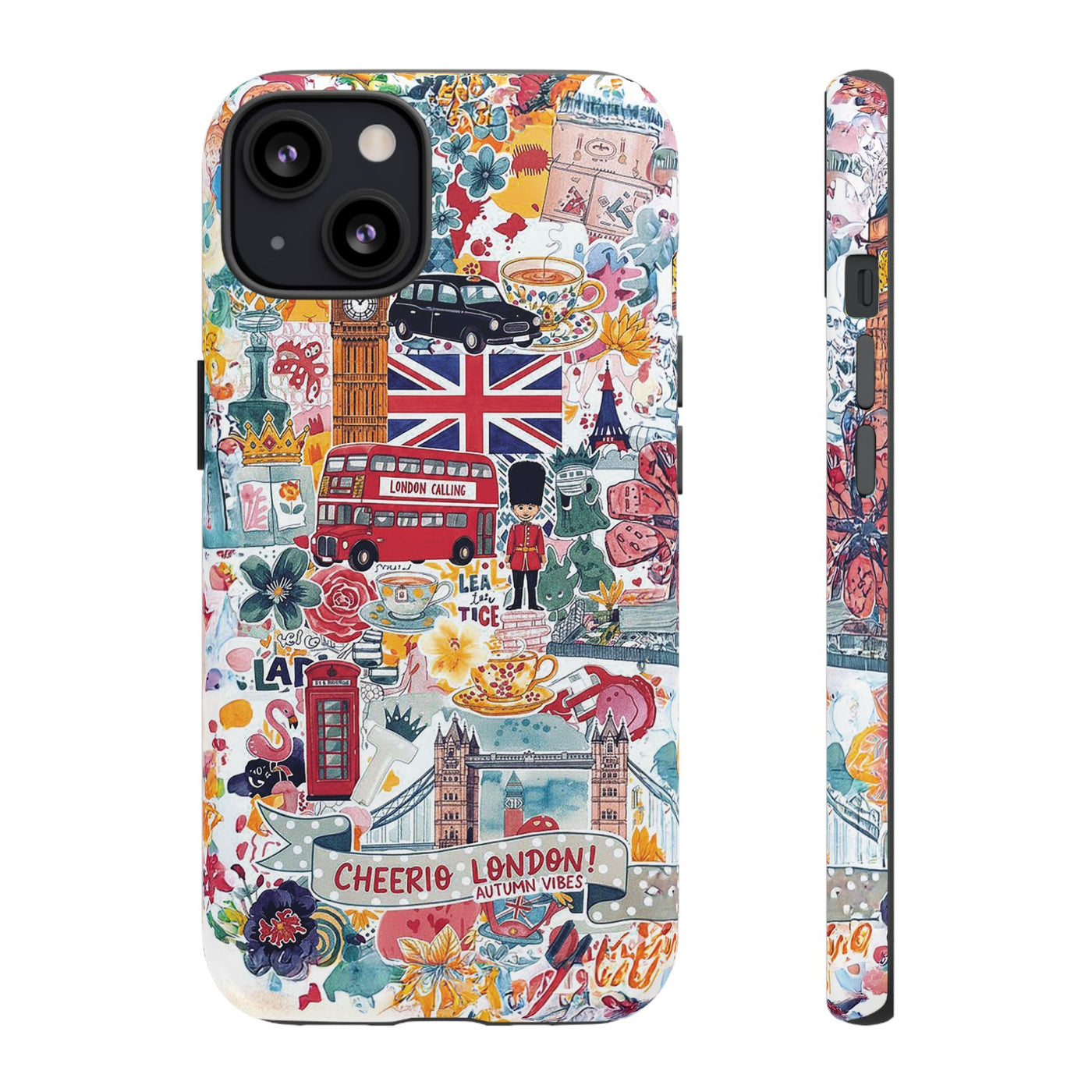 London England Coquette Collage Tough Premium Phone Case - For iPhone 17 Pro Max iPhone 16 Pro iPhone 15 Iphone 14 Plus 13 Pro 12 11 10 XR - Studio40ParkLane