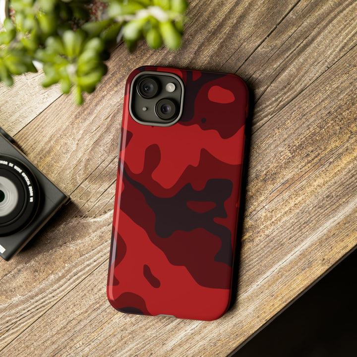 Cool Phone Case | Red Camouflage, For iPhone 15 Case | iPhone 15 Pro Case, Iphone 14 Case, Iphone 14 Pro Max Case, Protective Iphone Case - Studio40ParkLane