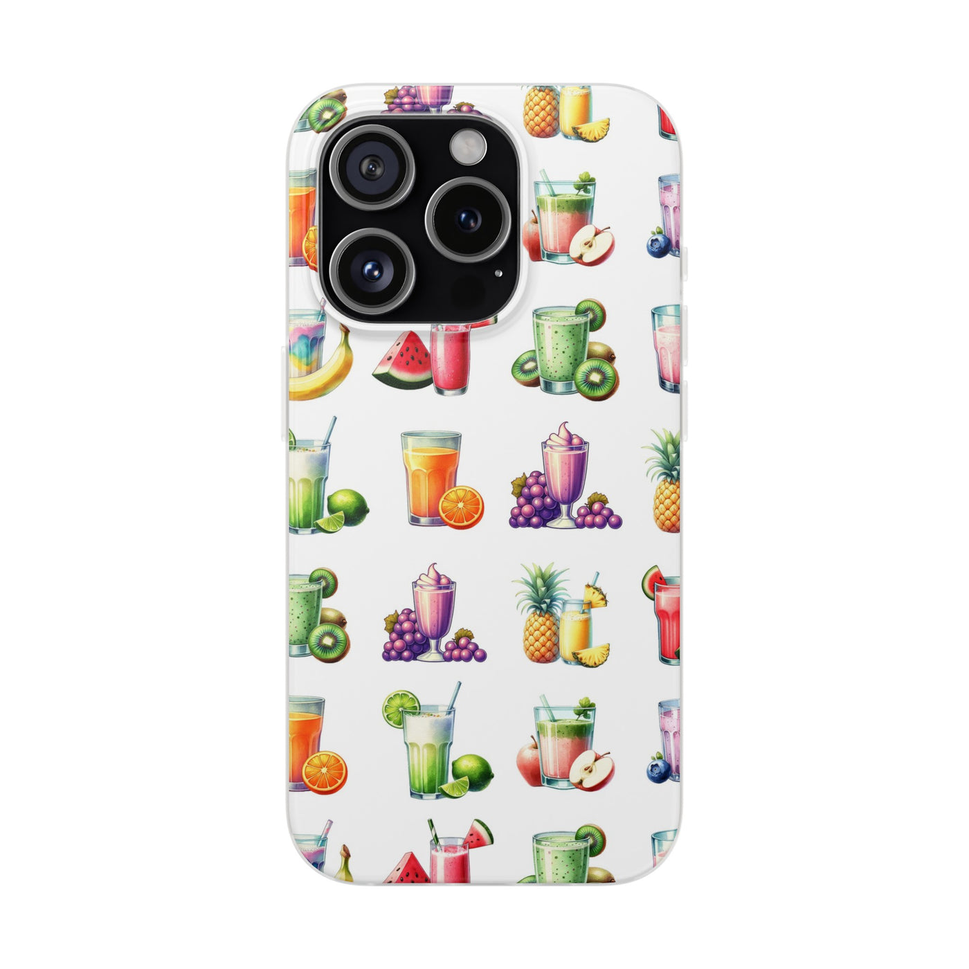 Cute Flexi Phone Cases, For Iphones and Samsung Galaxy Phones, Tropical Summer Fruit Cocktails, Galaxy S23 Phone Case, Samsung S22 Case, Samsung S21, Iphone 15, Iphone 14, Iphone 13