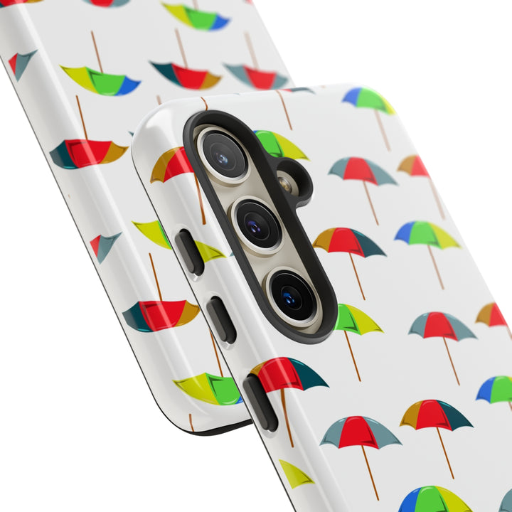 Cute Samsung Phone Case | Aesthetic Samsung Phone Case | Galaxy S23, S22, S21, S20 | Colorful Beach Parasols, Protective Phone Case - Studio40ParkLane