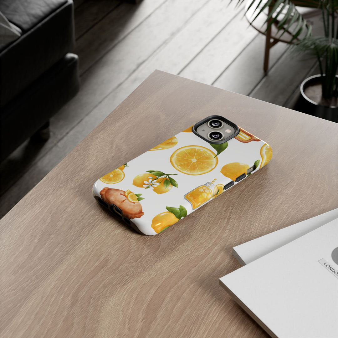 Impact Resistant, Lemon Fruit Pie, Cute Phone Cases for Samsung S24, S23, S22, S21, IPhone 15 pro Iphone 14 pro Iphone 13 IPhone 12 Iphone 11 - Studio40ParkLane