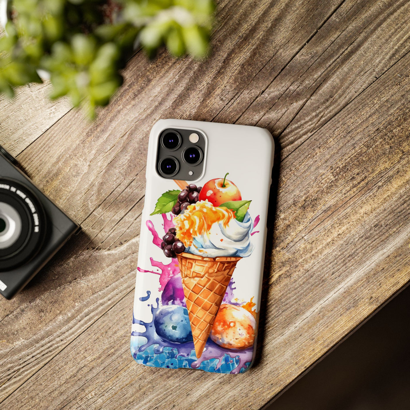 Slim Summer Ice Cream Cone Slim Cute Phone Cases for Iphone  | iPhone 15 Case | iPhone 15 Pro Max Case, Iphone 14, Iphone 14 Pro Max, Iphone 13