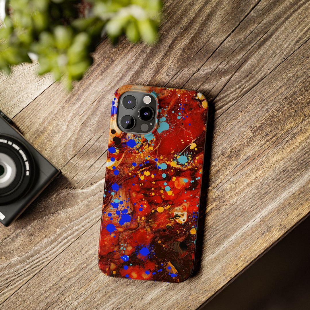 Slim Cute Phone Cases for Iphone - | iPhone 15 Case | iPhone 15 Pro Max Case, Iphone 14 Case, Iphone 14 Pro Max, Iphone 13, Fall Marble Paint Splash - Studio40ParkLane