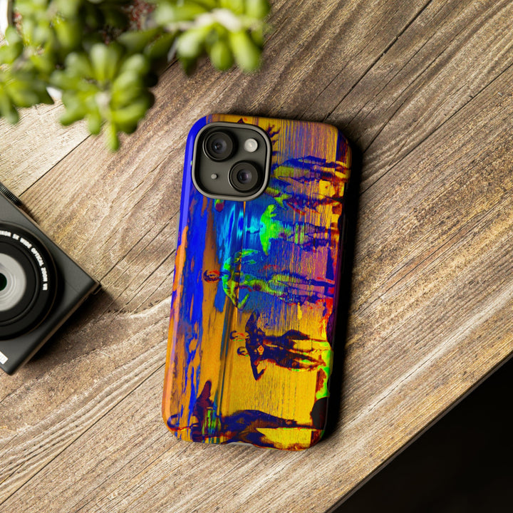 Cute IPhone Case | iPhone 15 Case | iPhone 15 Pro Max Case, Iphone 14 Case, Iphone 14 Pro Max Case IPhone Case for Art Lovers, Sunset Dance Blue Yellow - Studio40ParkLane