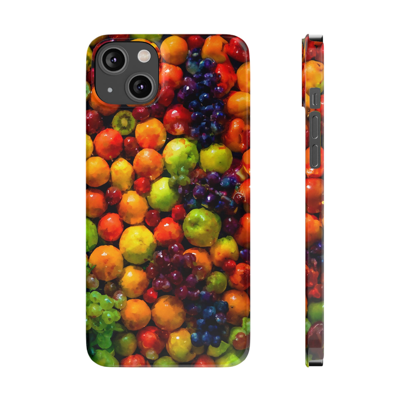 Slim Cute Phone Cases for Iphone  | iPhone 15 Case | iPhone 15 Pro Max Case, Iphone 14, Iphone 14 Pro Max, Iphone 13, Summer Assorted Fruits