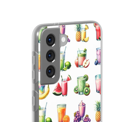 Cute Flexi Phone Cases, For Iphones and Samsung Galaxy Phones, Tropical Summer Fruit Cocktails, Galaxy S23 Phone Case, Samsung S22 Case, Samsung S21, Iphone 15, Iphone 14, Iphone 13