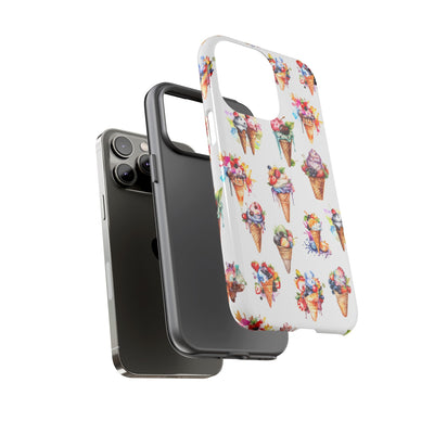 Impact Resistant, Summer Icecream, Cute Phone Cases for Samsung S24, S23, S22, S21, IPhone 15 pro, Iphone 14 pro, Iphone 13 IPhone 12, Iphone 11