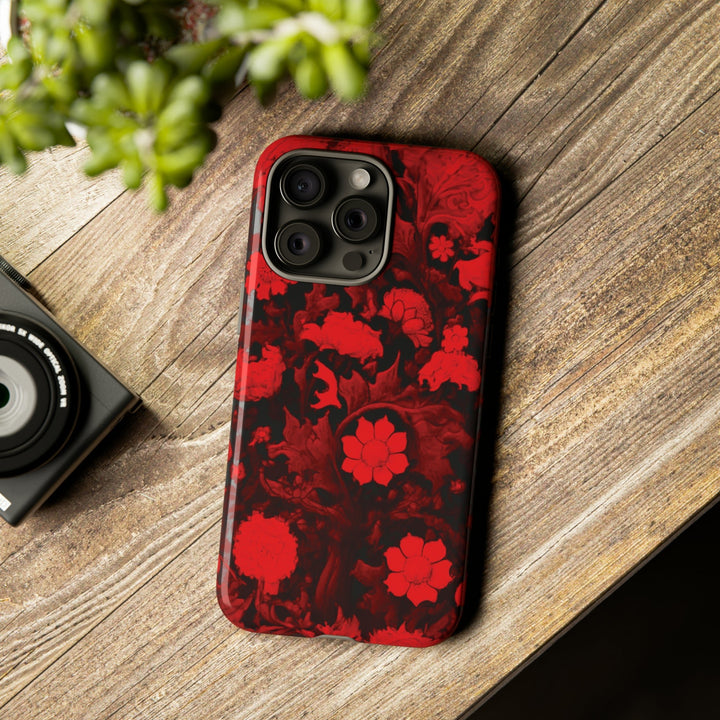 Cool Phone Case | Red Flowers, For iPhone 15 Case | iPhone 15 Pro Case, Iphone 14 Case, Iphone 14 Pro Max Case, Protective Iphone Case - Studio40ParkLane