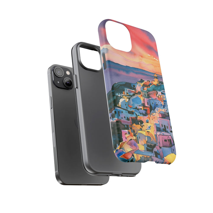 Impact Resistant, Greek Sunset, Cute Phone Cases for Samsung S24, S23, S22, S21, IPhone 15 pro Iphone 14 pro Iphone 13 IPhone 12 Iphone 11 - Studio40ParkLane
