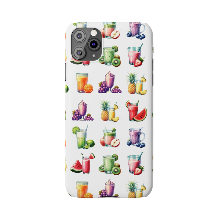 Slim Cute Phone Cases for Iphone - | iPhone 15 Case | iPhone 15 Pro Max Case, Iphone 14 Case, Iphone 14 Pro Max, Iphone 13, Tropical Summer Fruit Cocktail - Studio40ParkLane