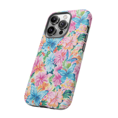 Premium Tough Butterflies Flowers Cute Phone Cases for Samsung S24, S23, S22, S21, S20, Plus and Ultra, Iphone 16 Pro Max,15, 14, 13, 12, 11, 10