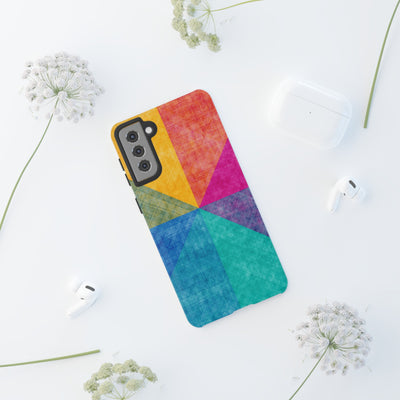 Impact Resistant, Colored Shapes, Cute Phone Cases for Samsung S24, S23, S22, S21, IPhone 15 pro Iphone 14 pro Iphone 13 IPhone 12 Iphone 11