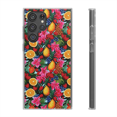 Cute Flexi Phone Cases, For Iphones and Samsung Galaxy Phones, Summer Mixed Fruit, Galaxy S23 Phone Case, Samsung S22 Case, Samsung S21, Iphone 15, Iphone 14, Iphone 13