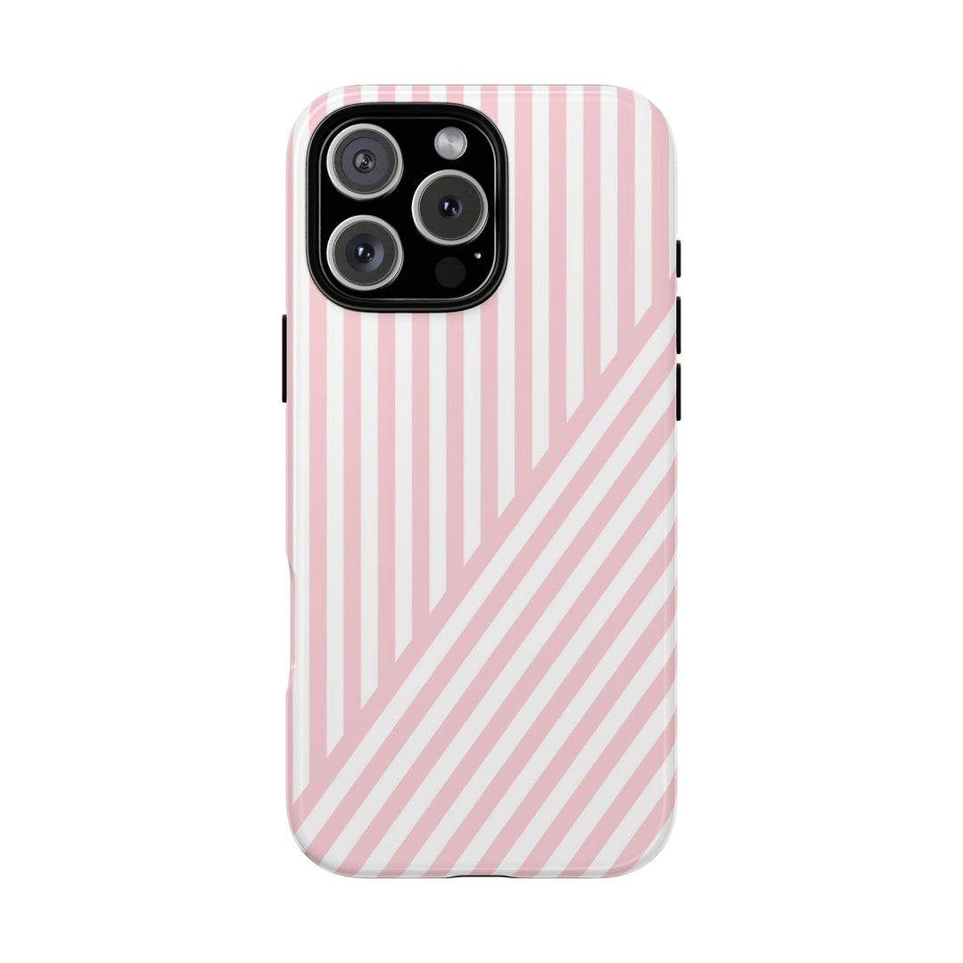 Custom Personalized Tough Phone Case - Aesthetic Stripes - For iPhone 17 Pro Max iPhone 16 Pro iPhone 15 Iphone 14 Iphone 13 Plus 13 12 11 - Studio40ParkLane