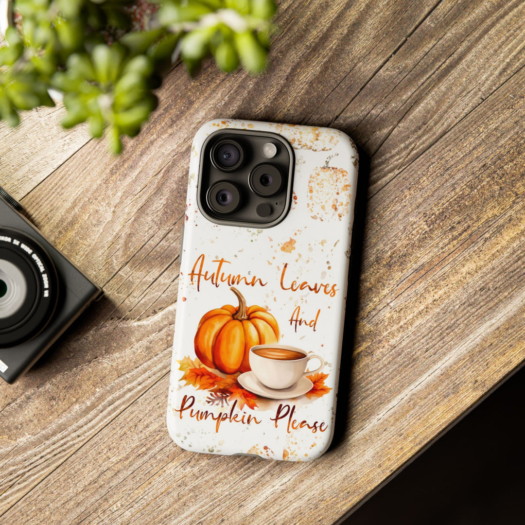 Impact Resistant, Fall Leaves Pumpkin Pie, Cute Phone Cases for Samsung S24, S23, S22, S21, IPhone 15 pro Iphone 14 pro Iphone 13 IPhone 12 Iphone 11 - Studio40ParkLane