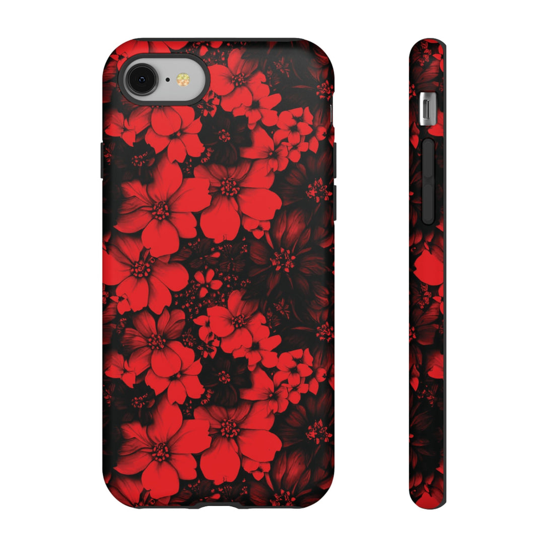 Cute IPhone Case | Red Black Flowers, iPhone 15 Case | iPhone 15 Pro Case, Iphone 14 Case, Iphone 14 Pro Max Case, Protective Iphone Case - Studio40ParkLane