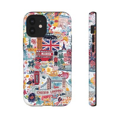 London England Coquette Collage Tough Premium Phone Case - For iPhone 17 Pro Max iPhone 16 Pro iPhone 15 Iphone 14 Plus 13 Pro 12 11 10 XR - Studio40ParkLane