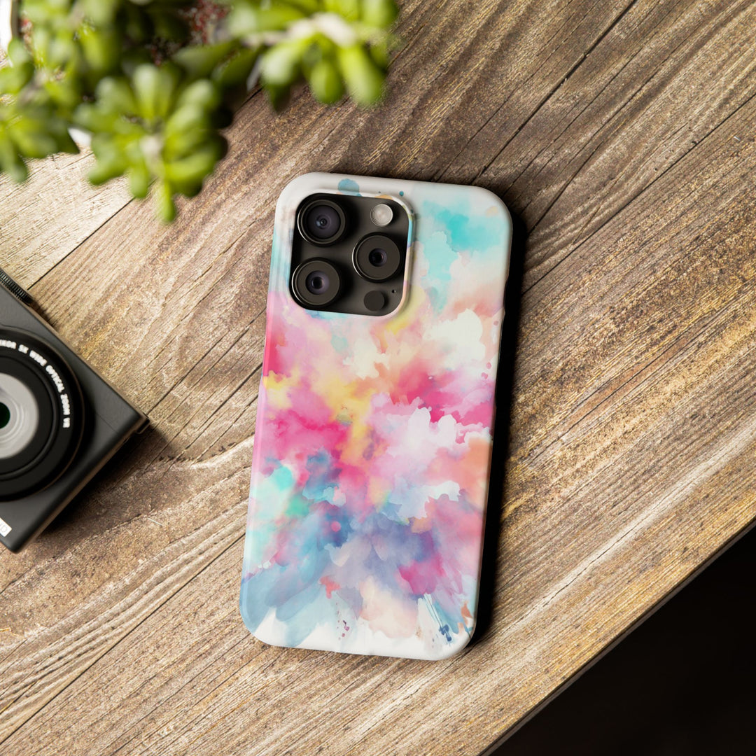 Slim Paint Splash Pink Gift for Her Cute Phone Cases for Iphone 16 Pro Max | iPhone 15 Case | iPhone 15 Pro Max Case, Iphone 14, Iphone 14 Pro Max, Iphone 13 12 11 8 7 - Studio40ParkLane