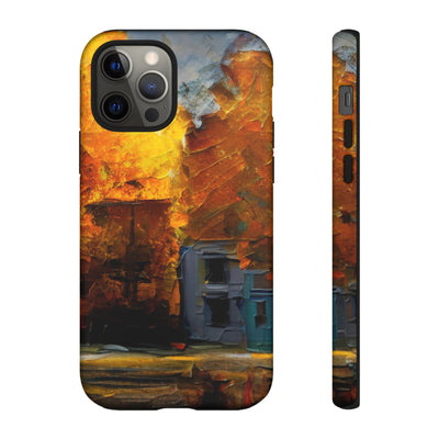 Impact Resistant, Fall Leaves Oil Painting, Cute Phone Cases for Samsung S24, S23, S22, S21, IPhone 15 pro Iphone 14 pro Iphone 13 IPhone 12 Iphone 11