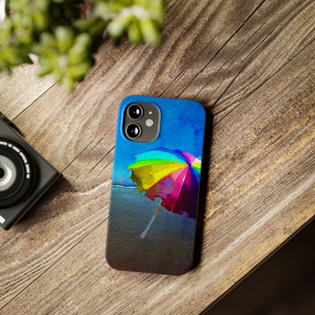 Slim Cute Phone Cases for Iphone - | iPhone 15 Case | iPhone 15 Pro Max Case, Iphone 14 Case, Iphone 14 Pro Max, Iphone 13, Summer Beach Umbrella - Studio40ParkLane