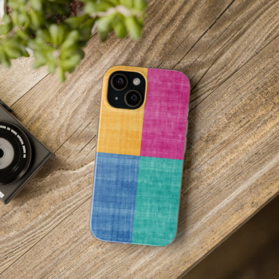 Cute Flexi Phone Cases, Abstract Colored Blocks, Compatible with Samsung Galaxy S23, Samsung S22, Samsung S21, Samsung S20, Galaxy S20 Ultra