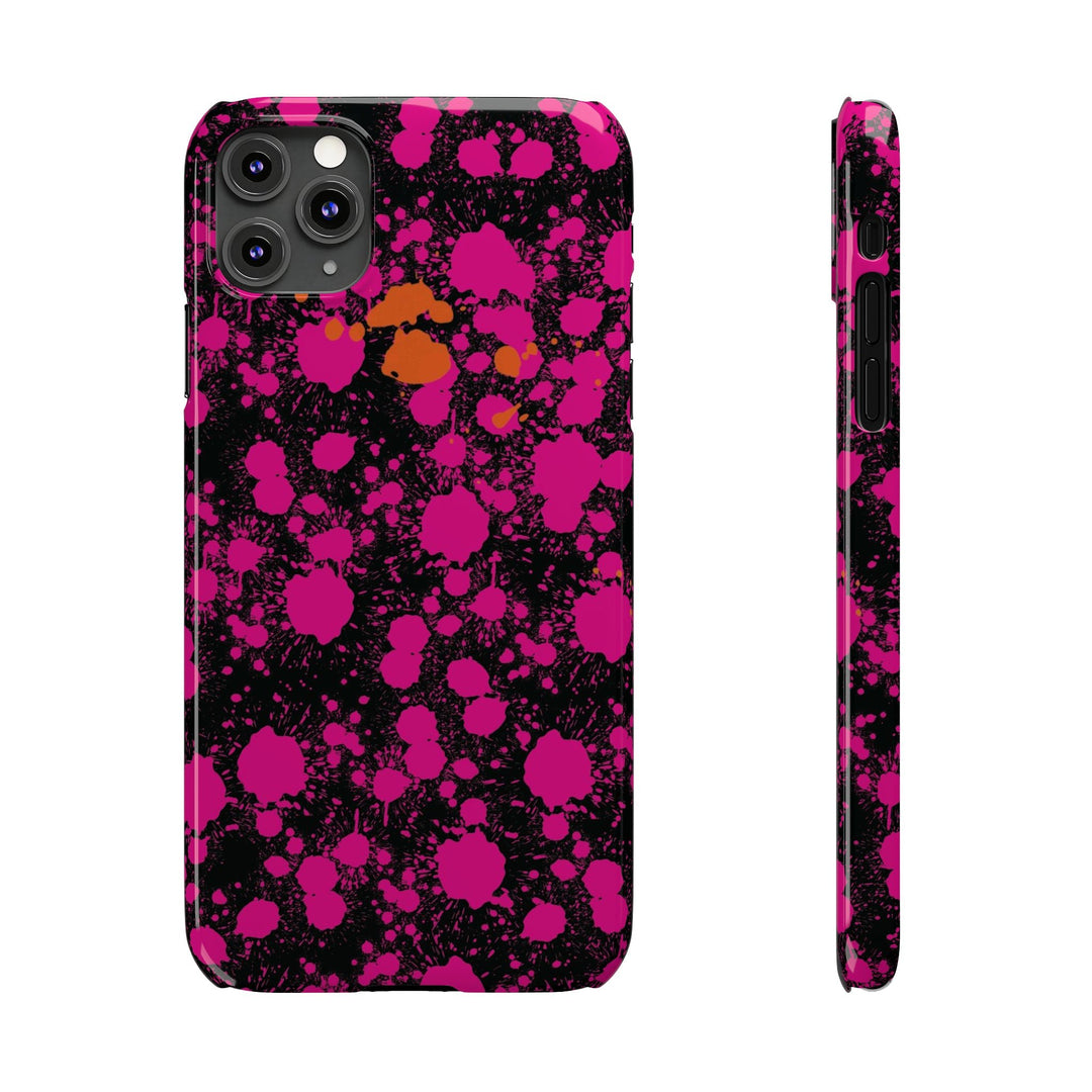 Slim Cute Phone Cases for Iphone - | iPhone 15 Case | iPhone 15 Pro Max Case, Iphone 14 Case, Iphone 14 Pro Max, Iphone 13, Pink Orange Paint Splash - Studio40ParkLane