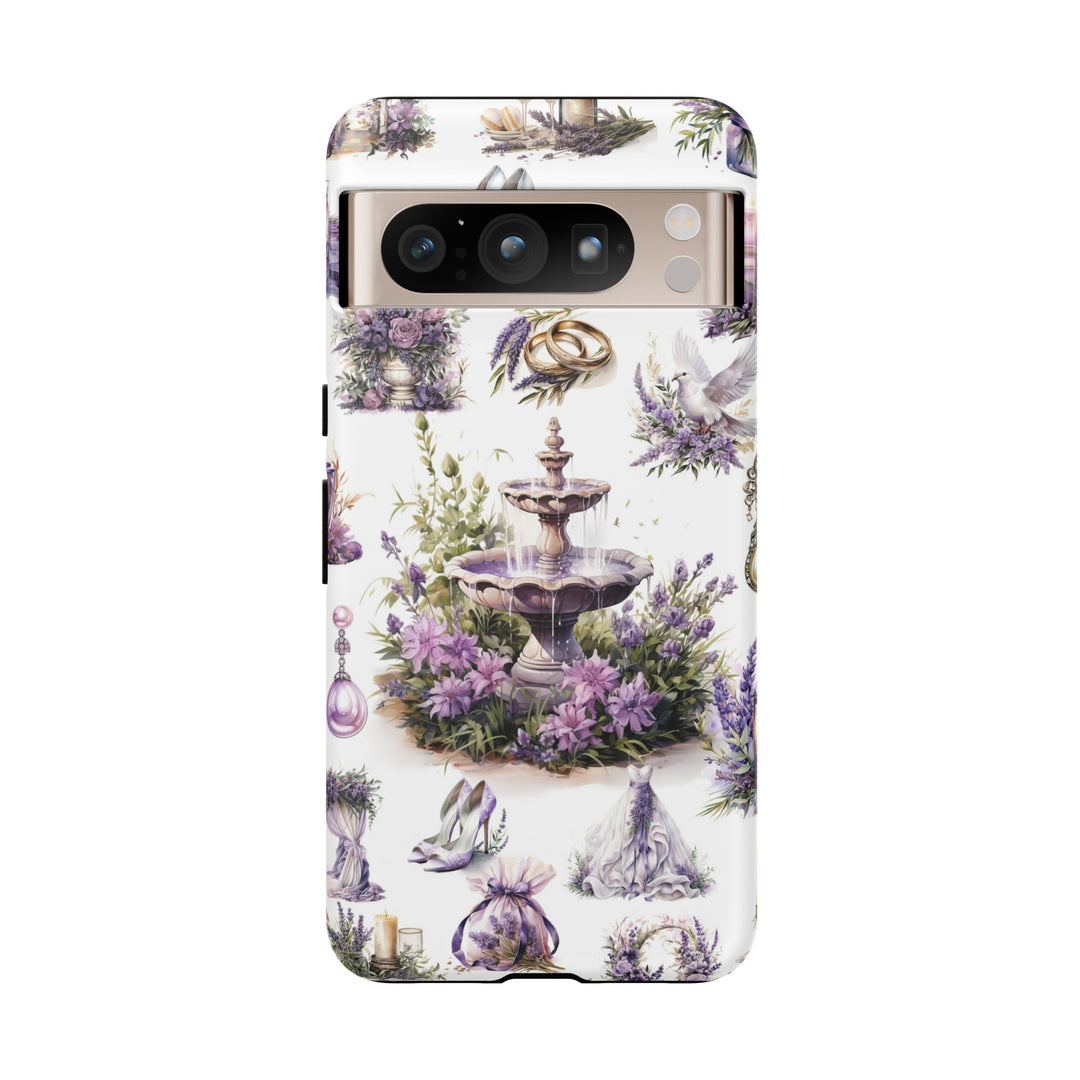 Impact Resistant, Lavender Wedding, Cute Phone Cases for Samsung S24, S23, S22, S21, IPhone 15 pro Iphone 14 pro Iphone 13 IPhone 12 Iphone 11 - Studio40ParkLane