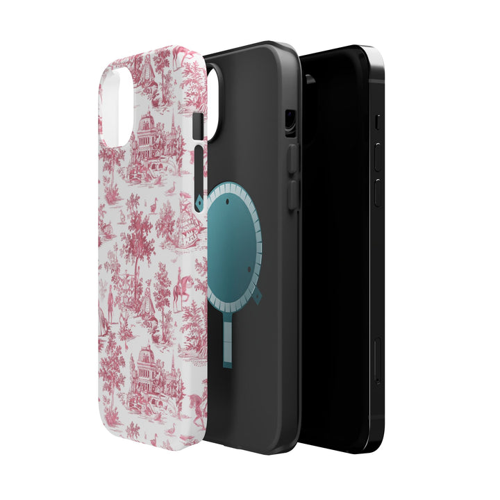 French Pink Toile Magsafe Cute Phone Case for Iphone Gift for Her, iPhone 16 Case | iPhone 15 Pro Max Case, Iphone 14, Iphone 14 Pro Max, Iphone 13, Iphone 12 - Studio40ParkLane