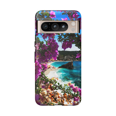 Impact Resistant, Bougainvillea Seaview, Cute Phone Cases for Samsung S24, S23, S22, S21, IPhone 15 pro Iphone 14 pro Iphone 13 IPhone 12 Iphone 11