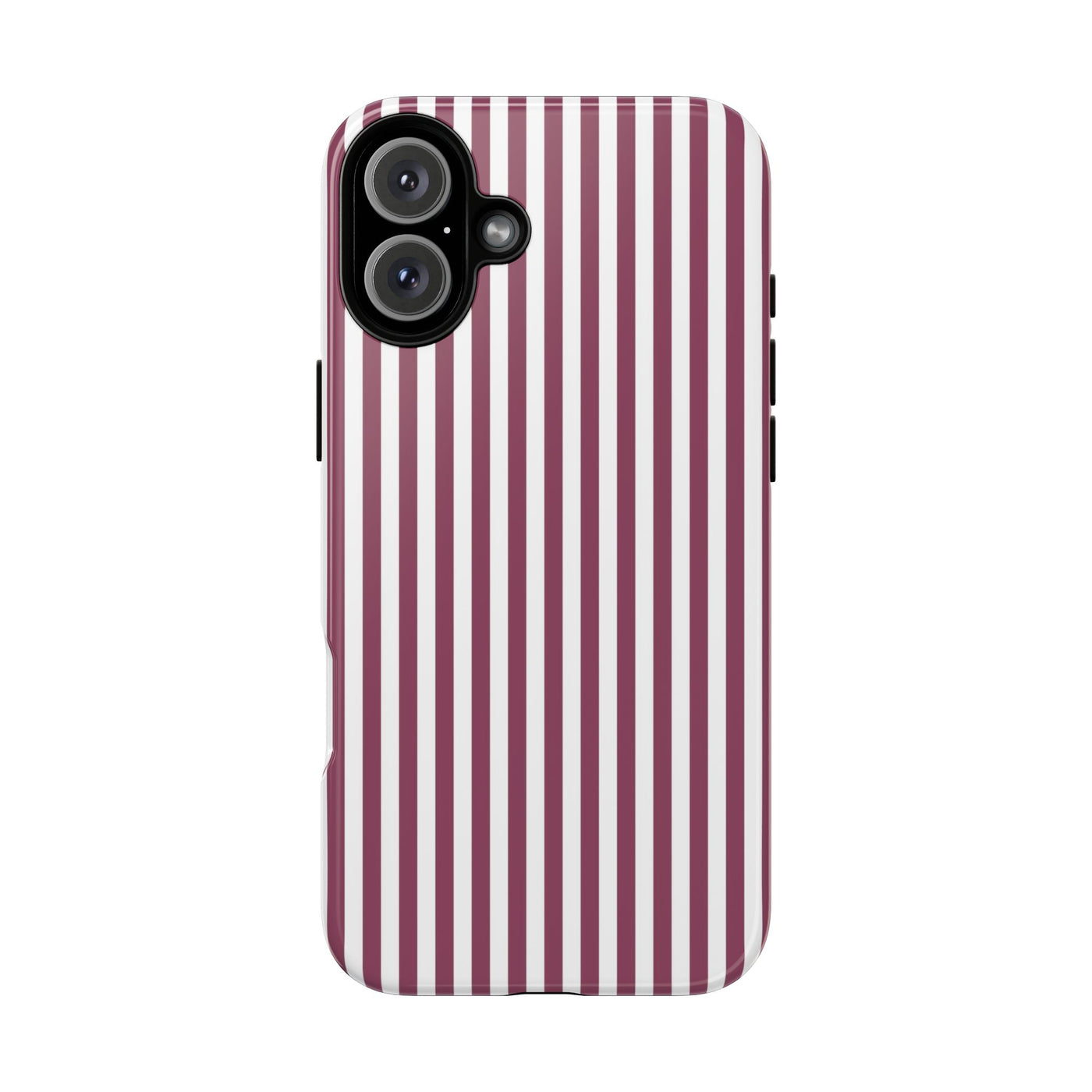 Tough Premium Old Claret Stripes Phone Case Gift for Her - For Apple iPhone 16 Pro Max 16e iPhone 15 Pro iPhone Iphone 14 Plus 13 Pro 12 SE XR - Studio40ParkLane