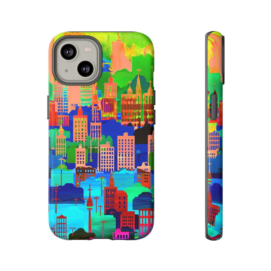 Cute Samsung Case | Cool Iphone Case | Summer City Skyline, Samsung S24, S23, S22, S21, IPhone 15 Case | Iphone 14 Case, Iphone 13 Case - Studio40ParkLane