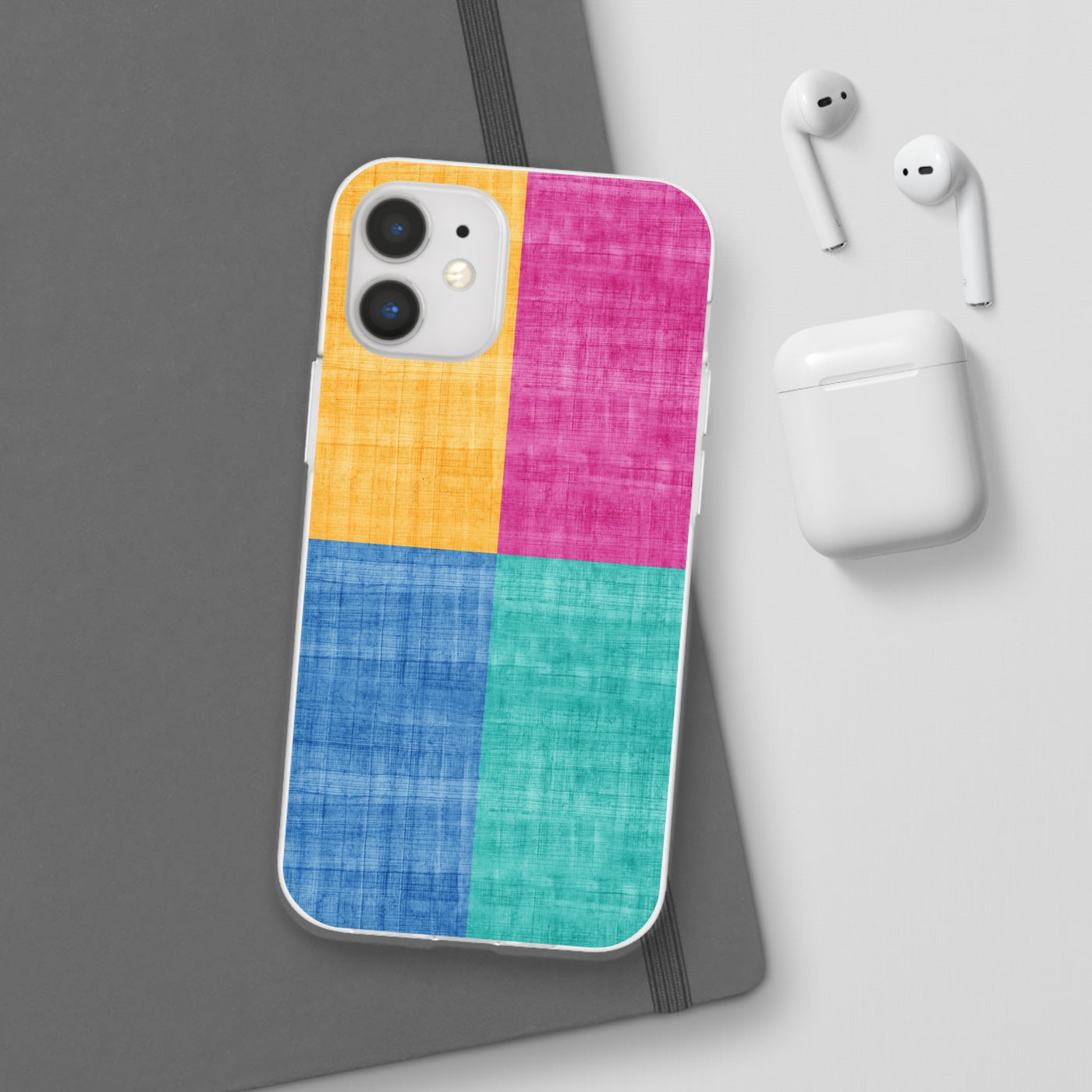 Cute Flexi Phone Cases, Abstract Colored Blocks, Compatible with Samsung Galaxy S23, Samsung S22, Samsung S21, Samsung S20, Galaxy S20 Ultra