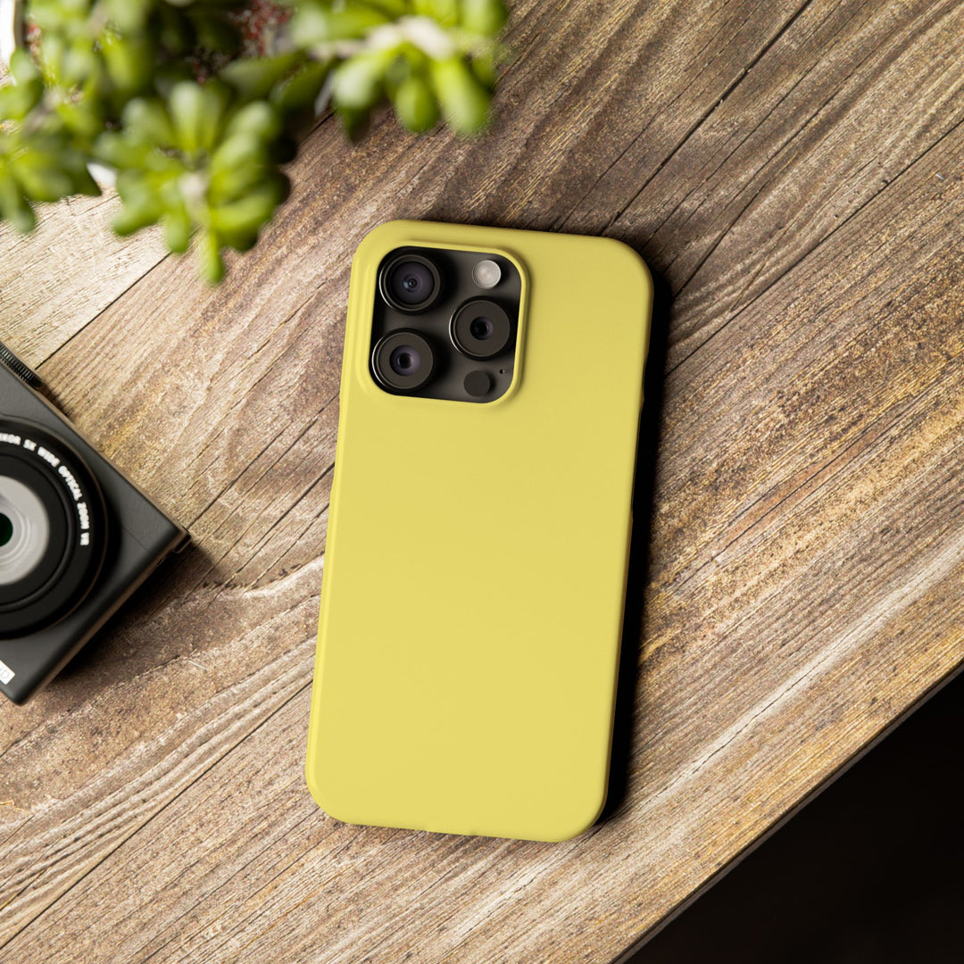 Slim Light Yellow Gift for Her Aesthetic Cute Phone Case for Iphone 16 - | iPhone 15 Pro Max Case | iPhone 14 Case 13 12 11 10 9 8 7 - Studio40ParkLane