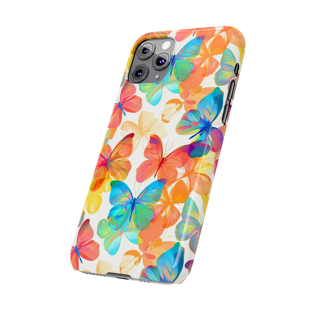 Slim Cute Phone Cases for Iphone - | iPhone 15 Case | iPhone 15 Pro Max Case, Iphone 14 Case, Iphone 14 Pro Max, Iphone 13, Summer Bright Butterflies - Studio40ParkLane