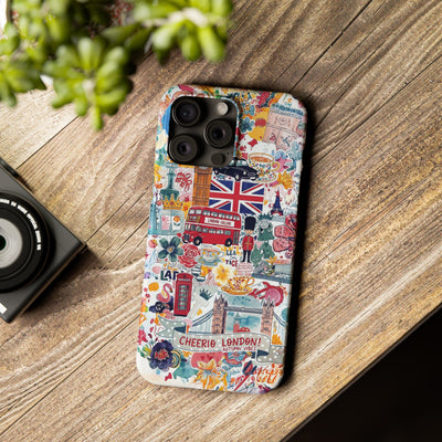 Slim London England Coquette Collage Cute Phone Case for Iphone 17 - | iPhone 16 Pro Max Case | iPhone 15 Case Iphone 14 13 12 11 10 9 8 7 - Studio40ParkLane