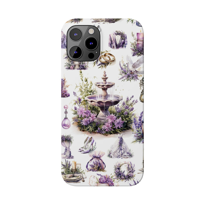 Slim Cute Phone Cases for Iphone | iPhone 15 Case | iPhone 15 Pro Max Case, Iphone 14, Iphone 14 Pro Max, Iphone 13, Lavender Wedding Theme - Studio40ParkLane