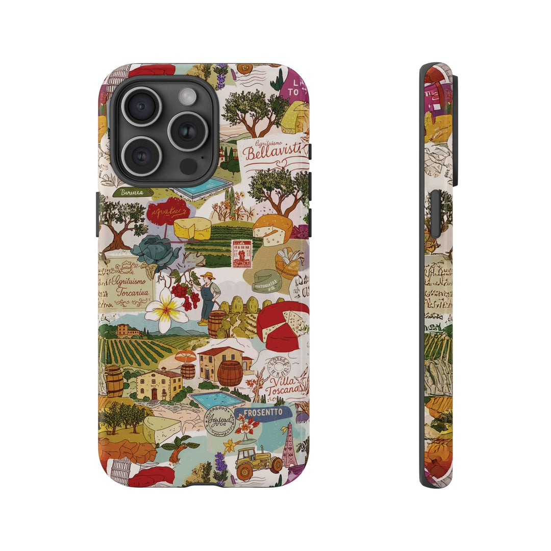 Italy Tuscany Coquette Collage Tough Premium Phone Case - For iPhone 17 Pro Max iPhone 16 Pro iPhone 15 Iphone 14 Plus 13 Pro 12 11 10 XR - Studio40ParkLane