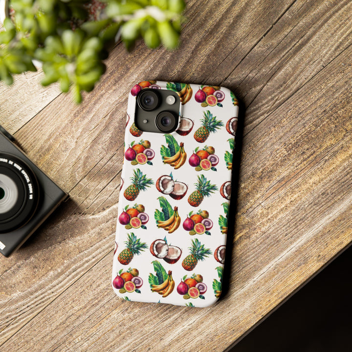 Slim Cute Phone Cases for Iphone - | iPhone 15 Case | iPhone 15 Pro Max Case, Iphone 14 Case, Iphone 14 Pro Max, Iphone 13, Tropical Summer Fruit - Studio40ParkLane
