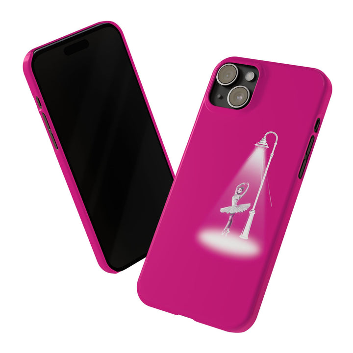 Slim Pink Ballet Dancer Spotlight Gift for Her Cute Phone Cases for Iphone 16 Pro Max | iPhone 15 Case | iPhone 15 Pro Max Case, Iphone 14, 13, 12, 11, 10, 8, 7 - Studio40ParkLane